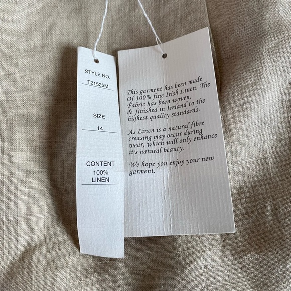 richard malcolm New Size 12/14 Pure Irish Linen Sleeveless Top and Maxi Skirt - Picture 15 of 15